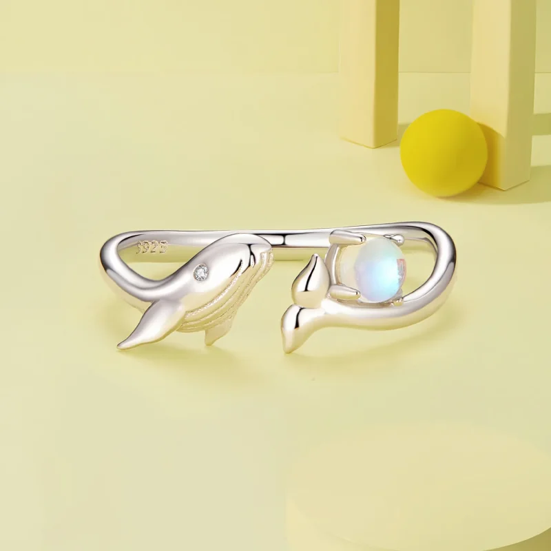 (immagine per) Anello aperto stile Pandora con balena - BSR473-E - Visualizza 3