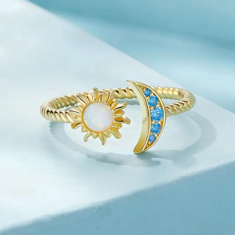 (immagine per) Anello aperto stile Pandora con sole, luna e stelle - SCR796-B - Visualizza 3