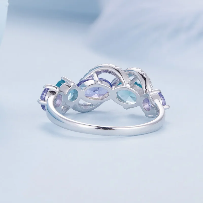 (immagine per) Anello avvolgente lussuoso di stile Pandora con nano-zircone colorato - BSR402 - Visualizza 4
