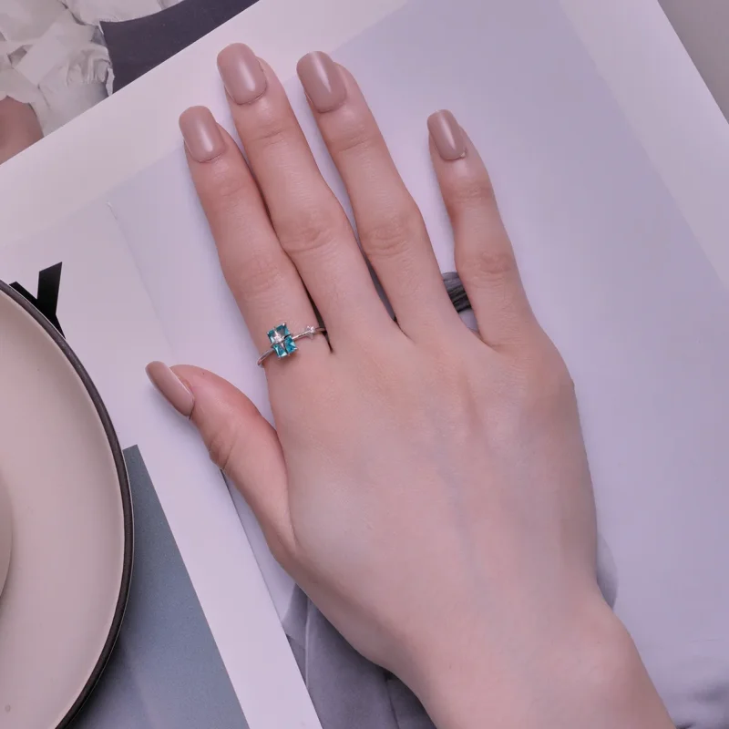 (immagine per) Anello con apertura a forma di stella in vetro di stile Pandora - BSR416 - Visualizza 5