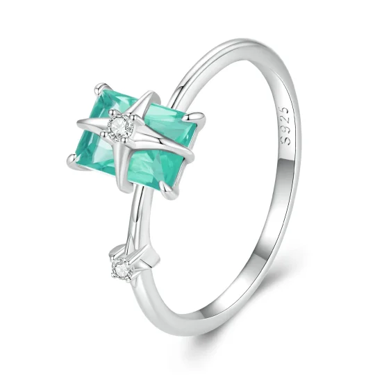 (immagine per) Anello con apertura a forma di stella in vetro di stile Pandora - BSR416