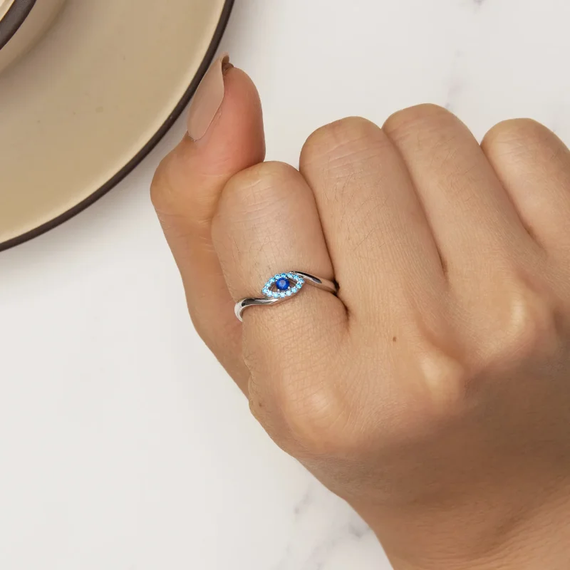 (immagine per) Anello con occhio di demone custode, stile Pandora - SCR947 - Visualizza 6