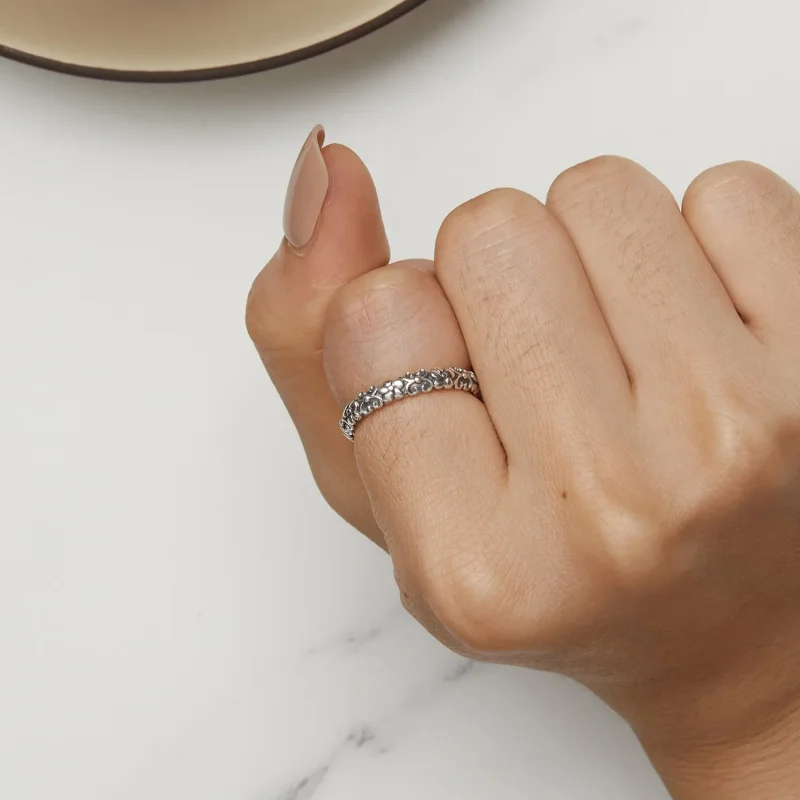 (immagine per) Anello dallo stile Pandora con motivo retrò - SCR958 - Visualizza 6