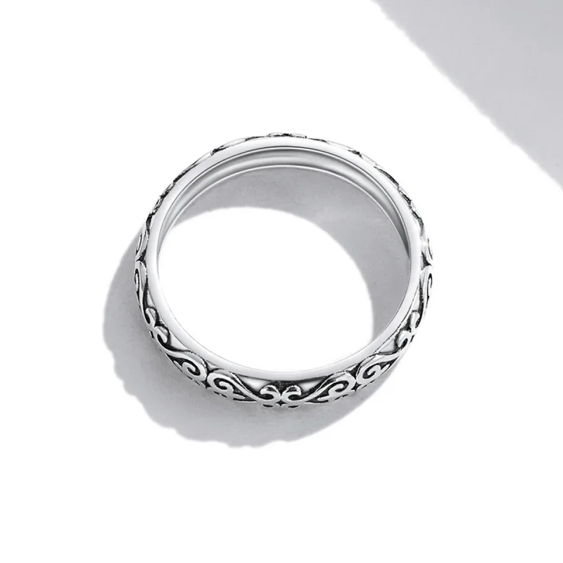 (immagine per) Anello dallo stile Pandora retrò con motivo a rilievo - SCR776 - Visualizza 3