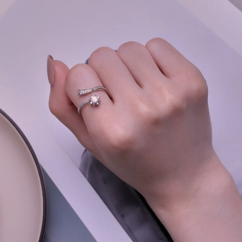 (immagine per) Anello di apertura esclusivo stile Pandora con delizioso meteorite - BSR413 - Visualizza 7