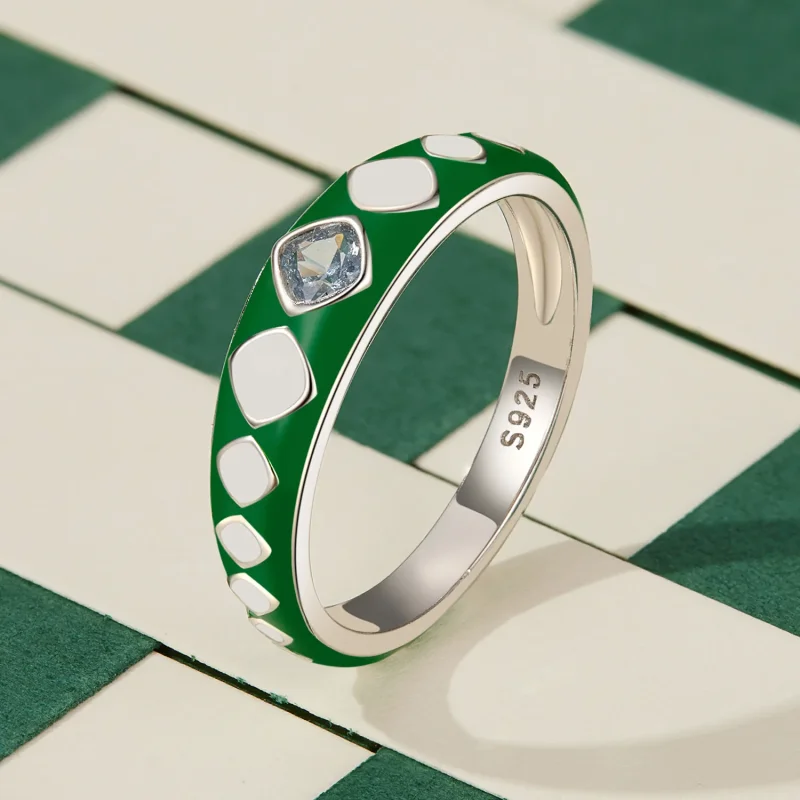 (immagine per) Anello di stile Pandora con motivo a diamante - SCR942 - Visualizza 2