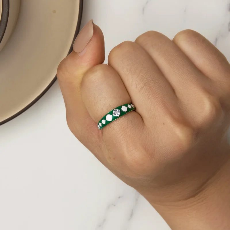 (immagine per) Anello di stile Pandora con motivo a diamante - SCR942 - Visualizza 5