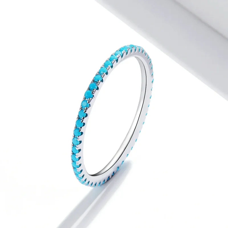 (immagine per) Anello elfico di moda blu in stile Pandora - SCR066-BU - Visualizza 2