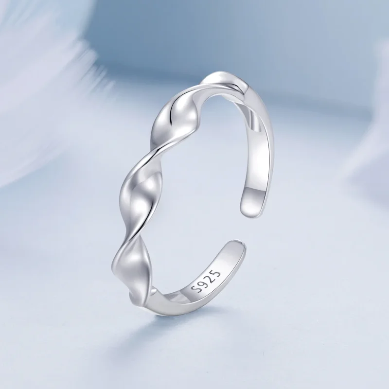 (immagine per) Anello in argento sterling intrecciato in stile Pandora - BSR468-E - Visualizza 2