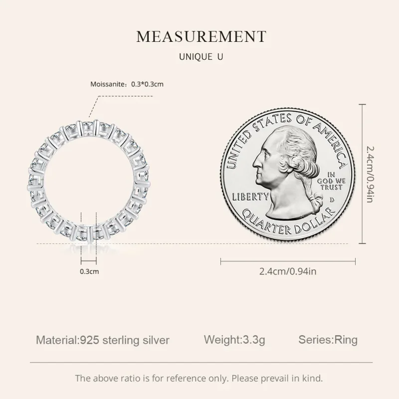 (immagine per) Anello in stile Pandora con brillante Moissanite (un certificato) - MSR020 - Visualizza 3