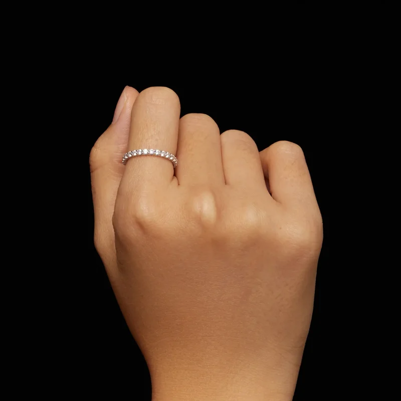 (immagine per) Anello in stile Pandora con Moissanite - MSR034 - Visualizza 4