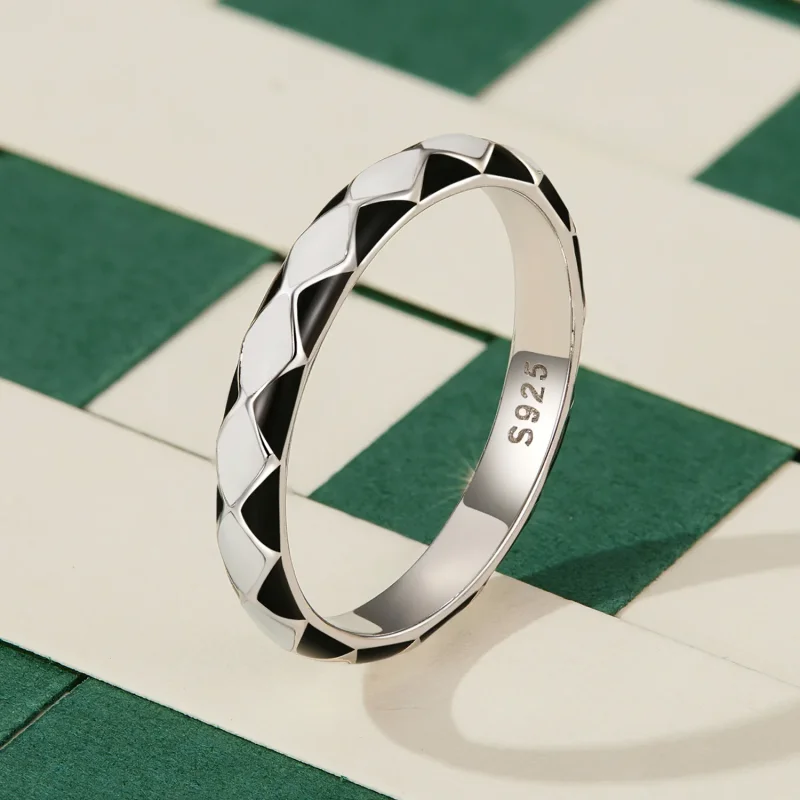 (immagine per) Anello in stile Pandora con motivo a diamante - SCR943 - Visualizza 2