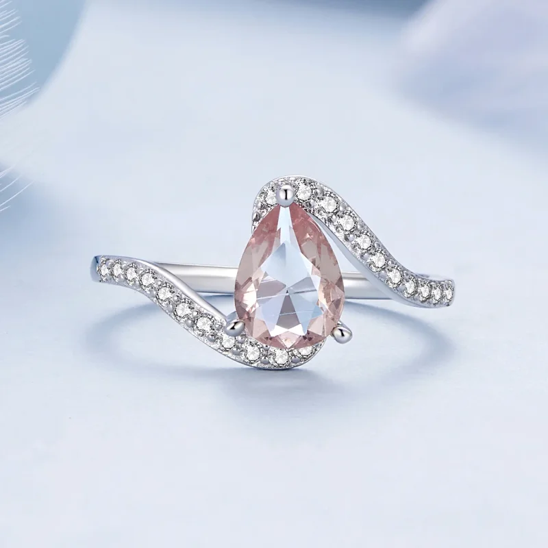 (immagine per) Anello in stile Pandora con pietra colorata a forma di pera - BSR480 - Visualizza 4