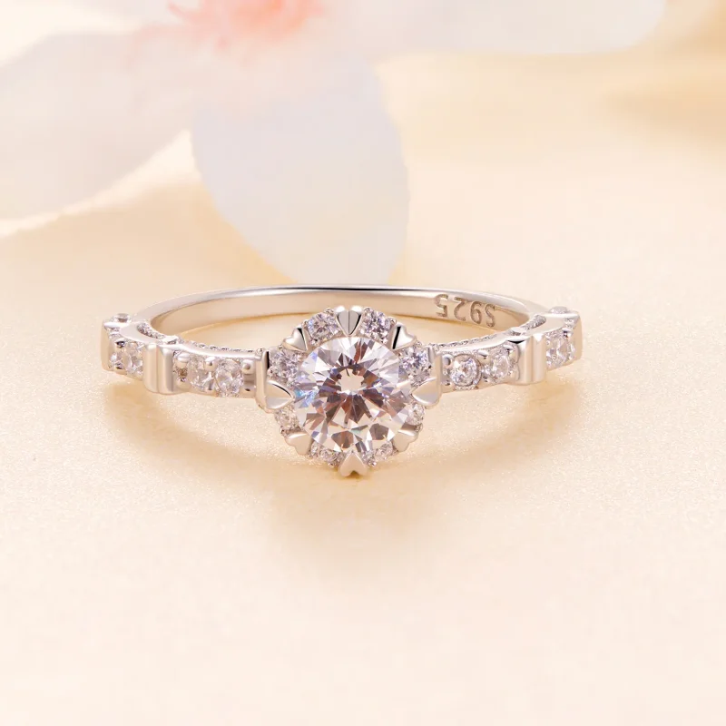 (immagine per) Anello Moissanite Pandora Style - MSR023 - Visualizza 3