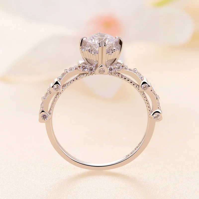 (immagine per) Anello Moissanite Pandora Style - MSR023 - Visualizza 4