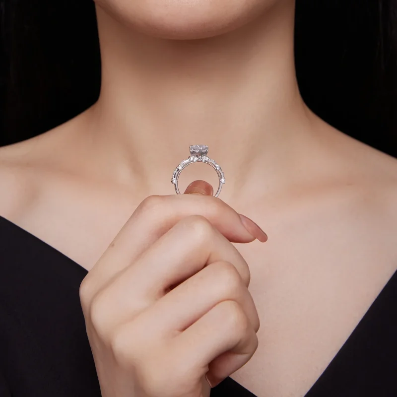 (immagine per) Anello Moissanite Pandora Style - MSR023 - Visualizza 6