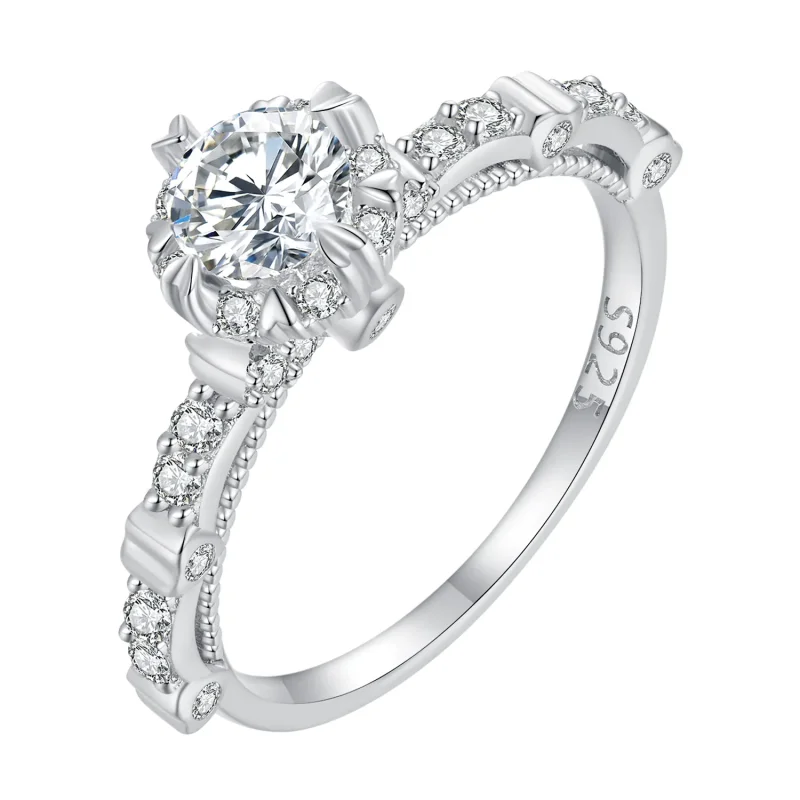 (immagine per) Anello Moissanite Pandora Style - MSR023 - Visualizza 8