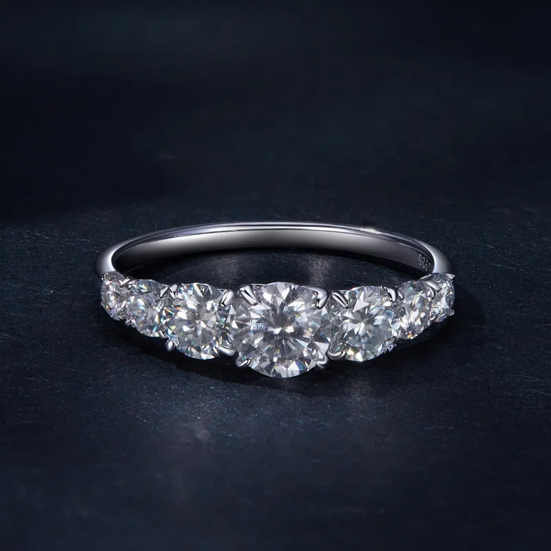 (immagine per) Anello Moissanite Pandora Style Shining (Un Certificato) - MSR037 - Visualizza 3