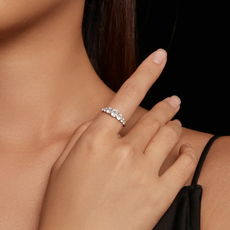 (immagine per) Anello Moissanite Pandora Style Shining (Un Certificato) - MSR037 - Visualizza 4