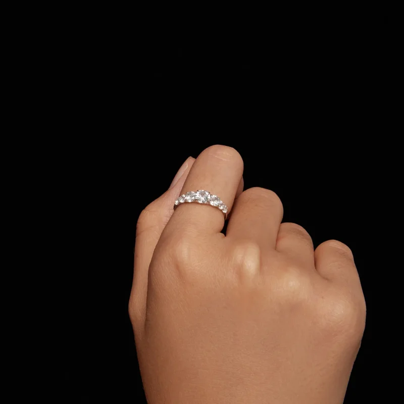 (immagine per) Anello Moissanite Pandora Style Shining (Un Certificato) - MSR037 - Visualizza 6