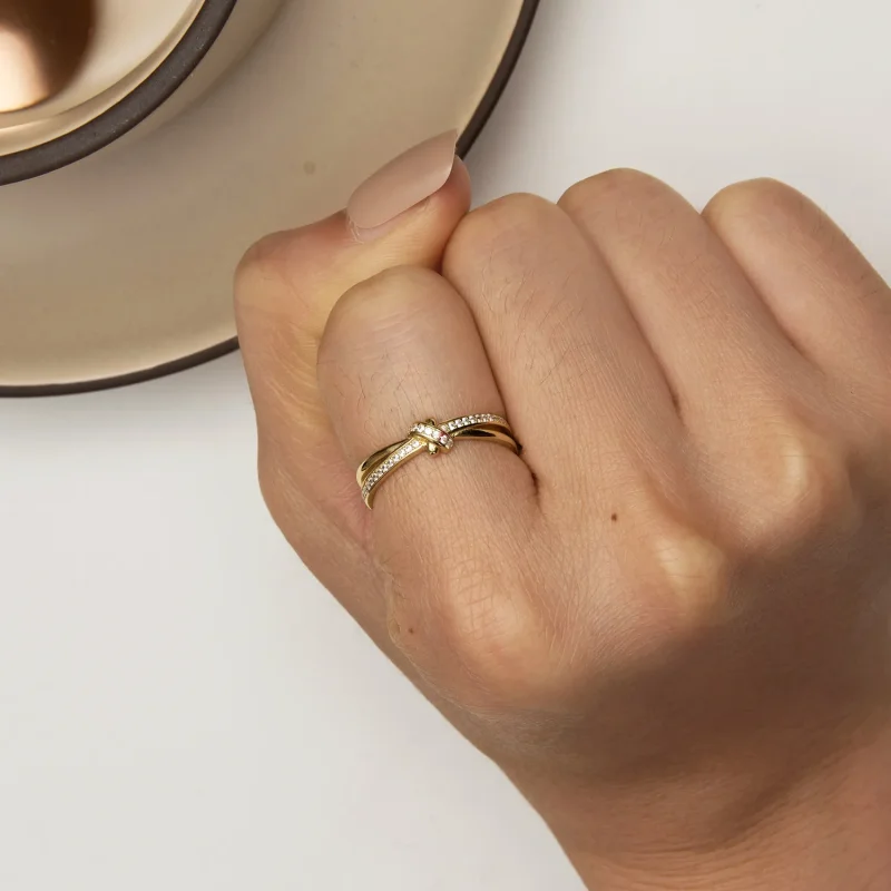 (immagine per) Anello Pandora Golden Knot - SCR896-B - Visualizza 6