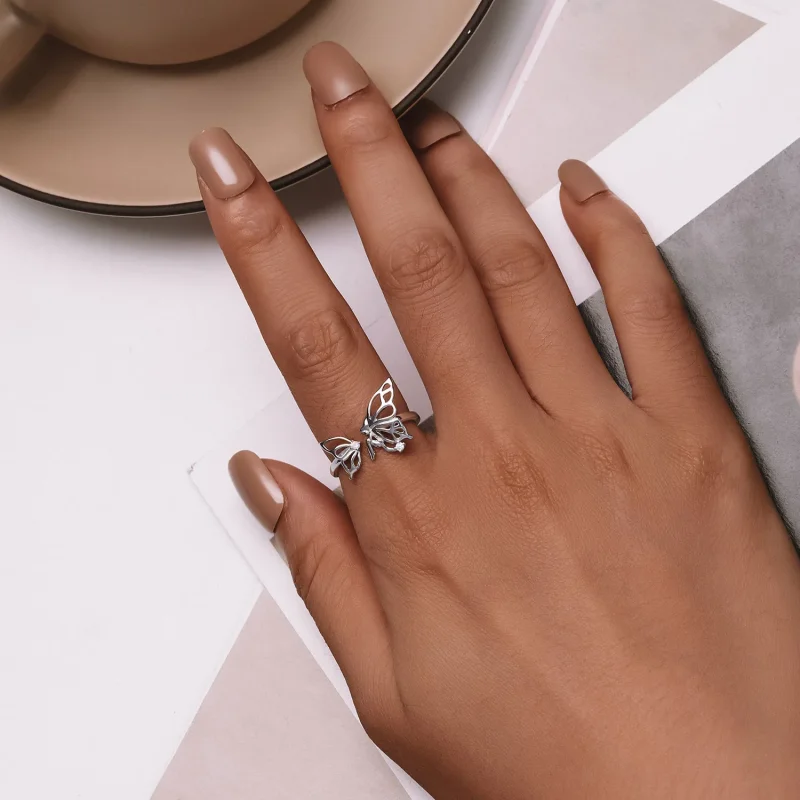 (immagine per) Anello Pandora stile farfalla elfica - BSR484-E - Visualizza 5
