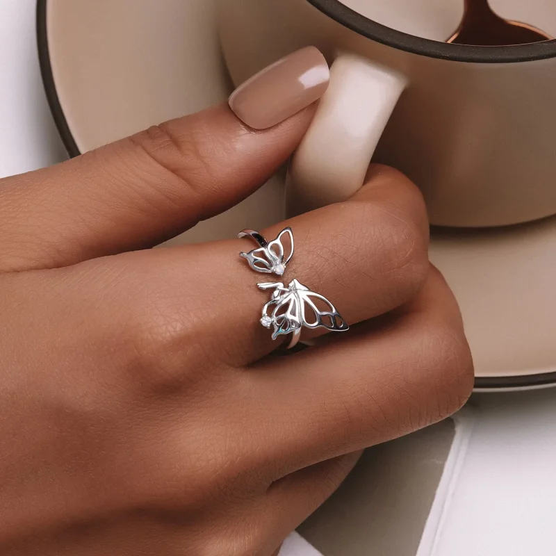 (immagine per) Anello Pandora stile farfalla elfica - BSR484-E - Visualizza 6