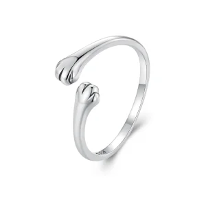 Anello Pandora Style Cat Hug - SCR961-E (immagine per) Anello Pandora Style Cat Hug - SCR961-E