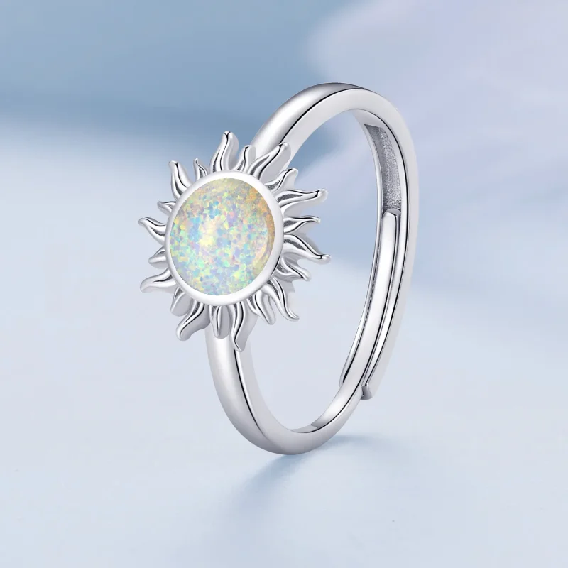 (immagine per) Anello Pandora Style con Opale a forma di Sole - BSR398 - Visualizza 2