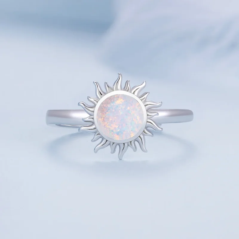(immagine per) Anello Pandora Style con Opale a forma di Sole - BSR398 - Visualizza 3