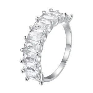 Anello Pandora Style con zirconi lucenti - BSR409 (immagine per) Anello Pandora Style con zirconi lucenti - BSR409