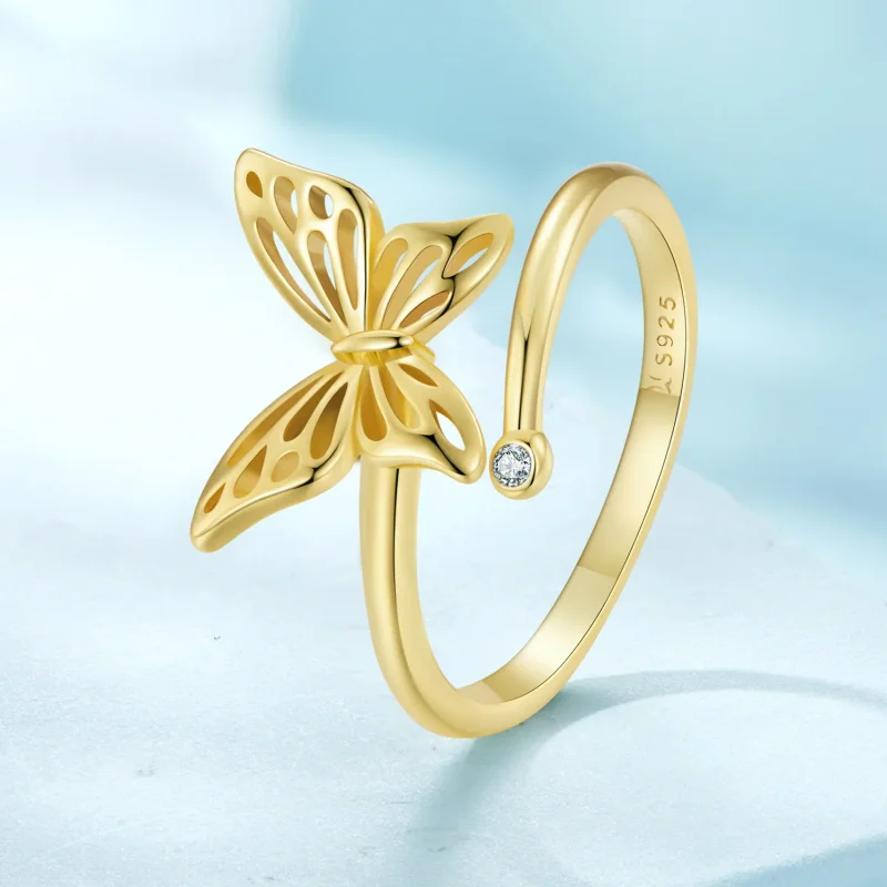 (immagine per) Anello Pandora Style Golden Butterfly Dream - SCR448-B - Visualizza 2