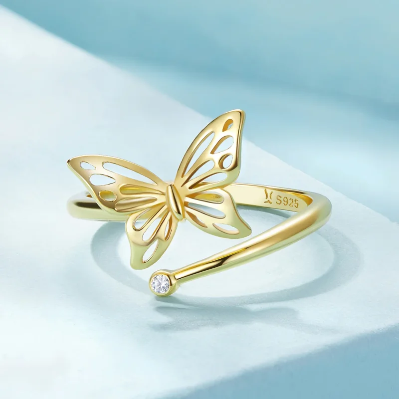 (immagine per) Anello Pandora Style Golden Butterfly Dream - SCR448-B - Visualizza 3