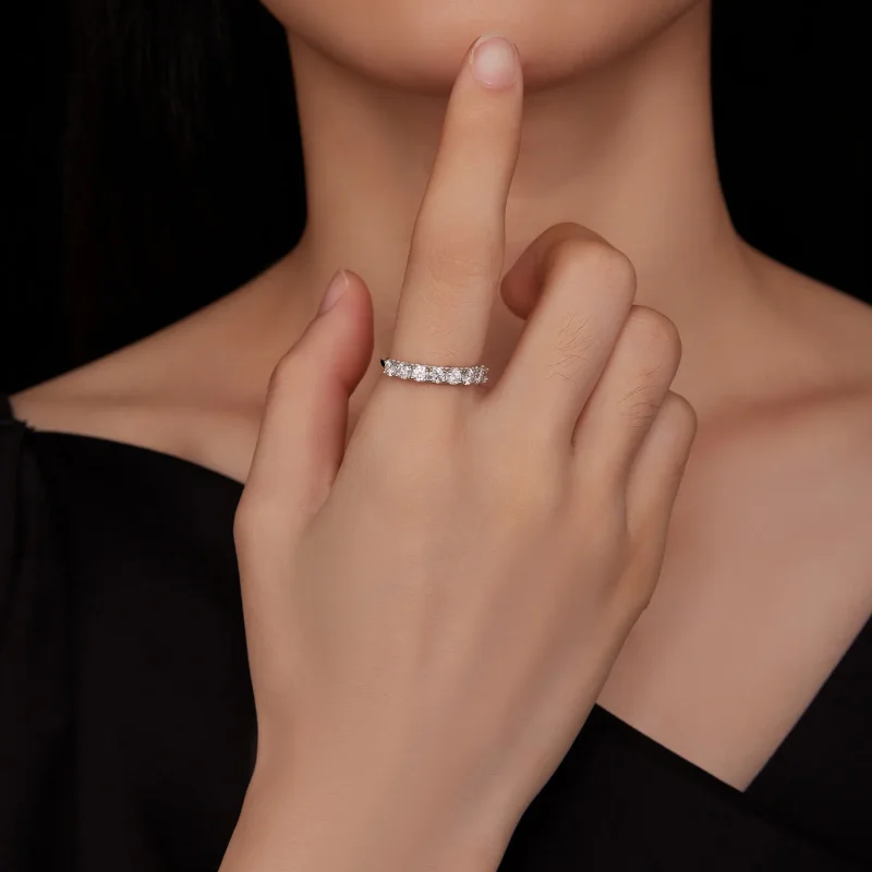(immagine per) Anello Pandora Style Patternmoissanite (Un Certificato) - MSR015 - Visualizza 8