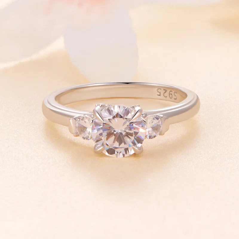 (immagine per) Anello Pandora Style Squisito Moissanite - MSR022 - Visualizza 3