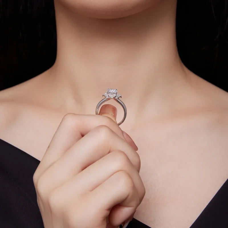 (immagine per) Anello Pandora Style Squisito Moissanite - MSR022 - Visualizza 7