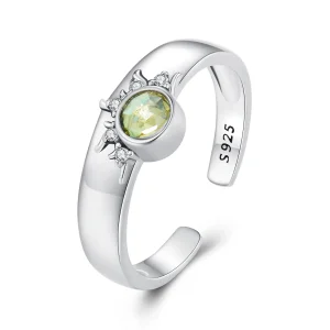 Anello per coppie stile Pandora con sole, luna e stelle - BSR491-E (immagine per) Anello per coppie stile Pandora con sole, luna e stelle - BSR491-E