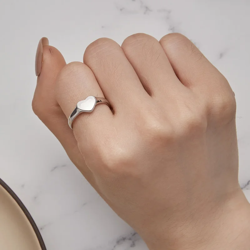 (immagine per) Anello riflettente a forma di cuore in stile Pandora - BSR434 - Visualizza 6
