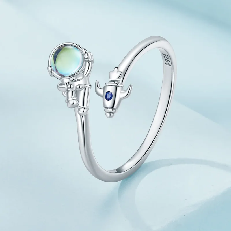 (immagine per) Anello stile Pandora con Astronauta e Astronave - SCR920 - Visualizza 2