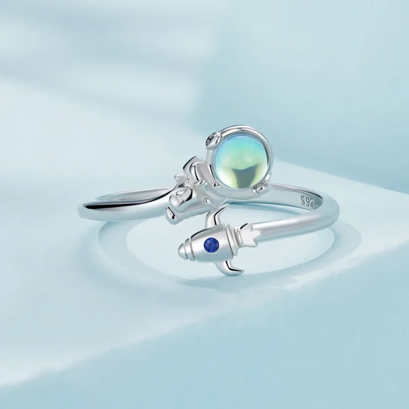 (immagine per) Anello stile Pandora con Astronauta e Astronave - SCR920 - Visualizza 3