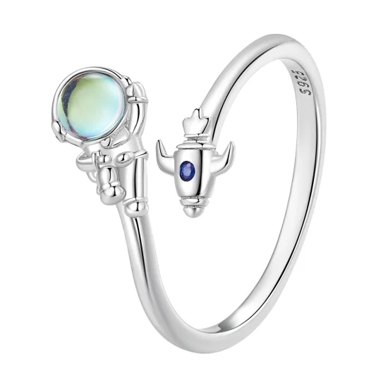 (immagine per) Anello stile Pandora con Astronauta e Astronave - SCR920
