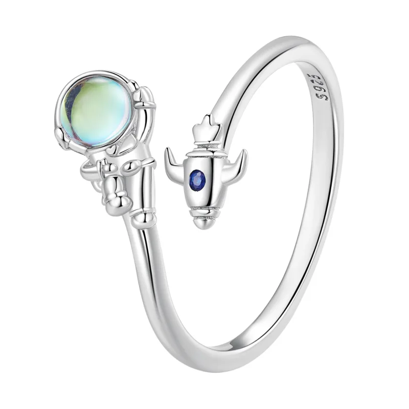 (immagine per) Anello stile Pandora con Astronauta e Astronave - SCR920