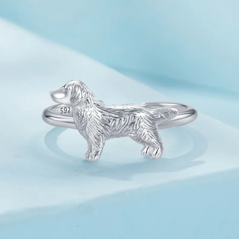 (immagine per) Anello stile Pandora con cagnolino Golden Retriever - SCR952 - Visualizza 3