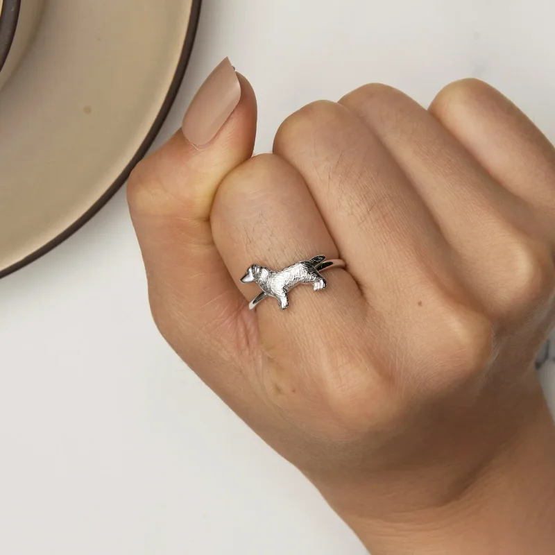 (immagine per) Anello stile Pandora con cagnolino Golden Retriever - SCR952 - Visualizza 6