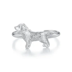 (immagine per) Anello stile Pandora con cagnolino Golden Retriever - SCR952