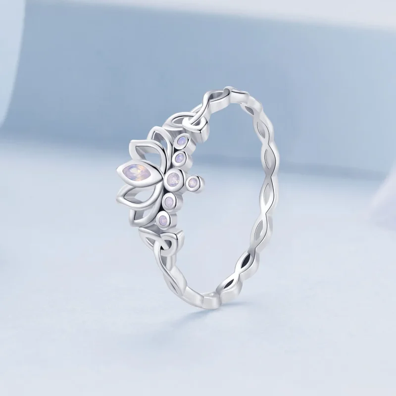 (immagine per) Anello stile Pandora con fiore di loto - BSR487 - Visualizza 2
