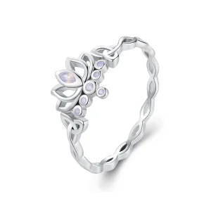 (immagine per) Anello stile Pandora con fiore di loto - BSR487