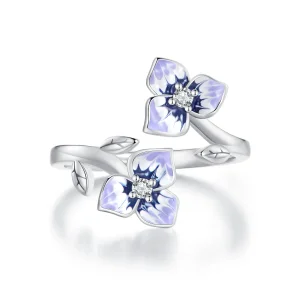 (immagine per) Anello stile Pandora con fiore di pensiero - BSR451-E