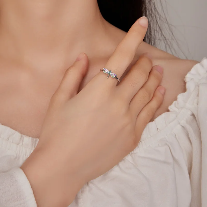 (immagine per) Anello stile Pandora con libellula - BSR384 - Visualizza 4