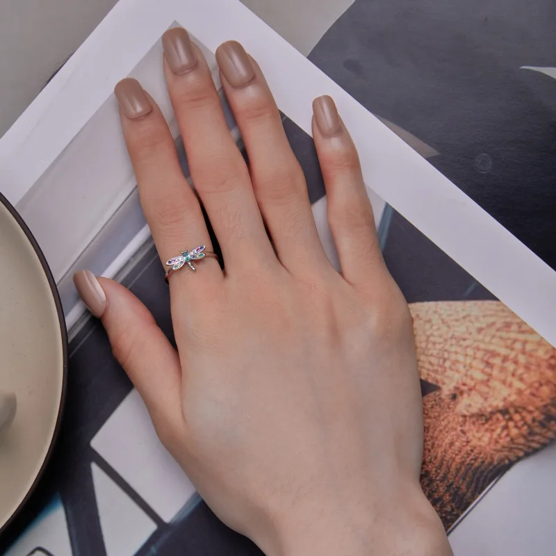 (immagine per) Anello stile Pandora con libellula - BSR384 - Visualizza 5